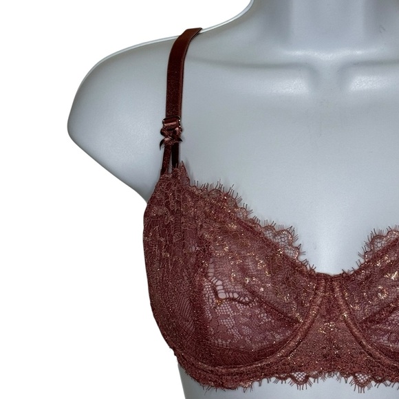 Victoria's Secret Wicked Unlined Lace Bra Dream Angels Push Up Bra 34D - Picture 3 of 10